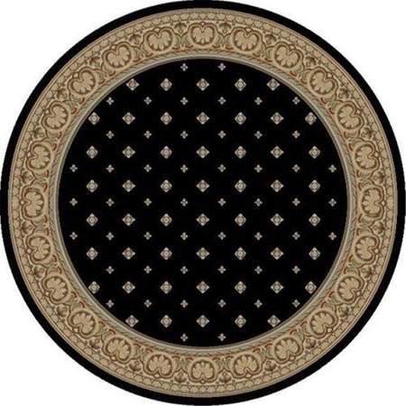 CONCORD GLOBAL 7 ft. 10 in. Ankara Pin Dot - Round, Black 63039